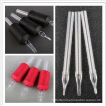 Hot Sale Disposable Silica Coated Tattoo Grip with Clear Tips